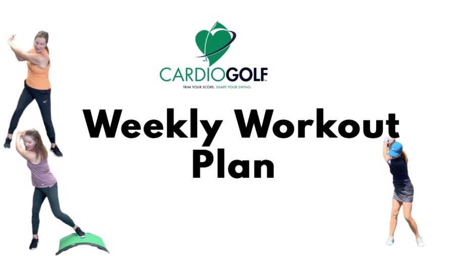 This is your  CardioGolf® Online Studio  Weekly Workout Plan.  There is a week’s worth of workouts for you to complete.