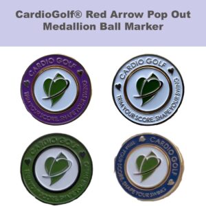 CardioGolf® ​ Red Arrow Pop Out Medallion is ideal for all of your marks on the green. A 1.5" Medallion for your long putts and a small 1" marker for your shorter putts. The duel functionality makes this the ultimate Red Arrow Marker!